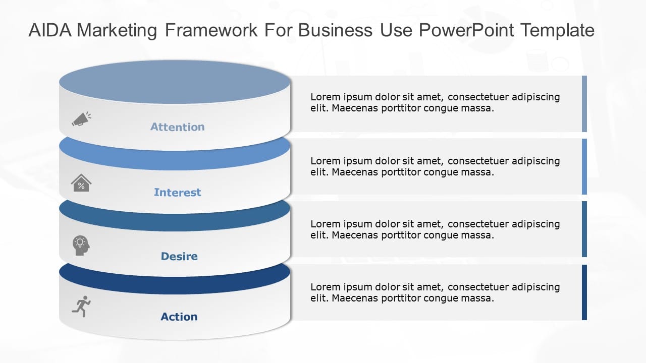 AIDA Marketing Framework for business use ,5k PowerPoint Template & Google Slides Theme