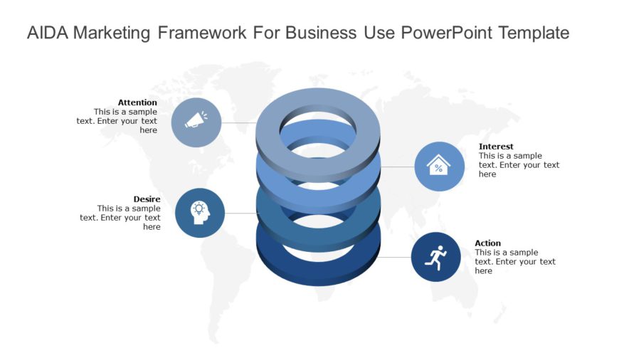 AIDA Marketing Framework for business use ,6k PowerPoint Template