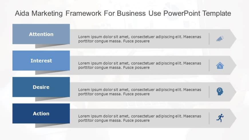 AIDA Marketing Framework for business use ,8k PowerPoint Template