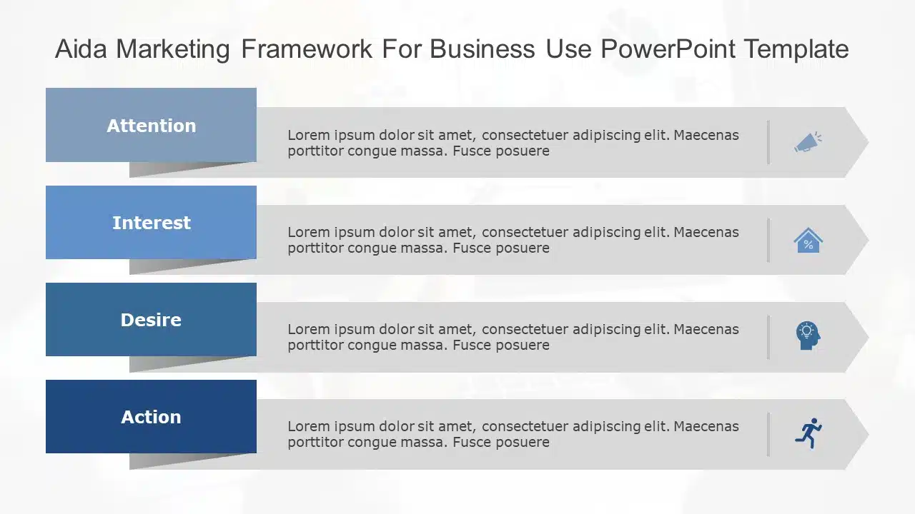 AIDA Marketing Framework for business use ,8k PowerPoint Template & Google Slides Theme