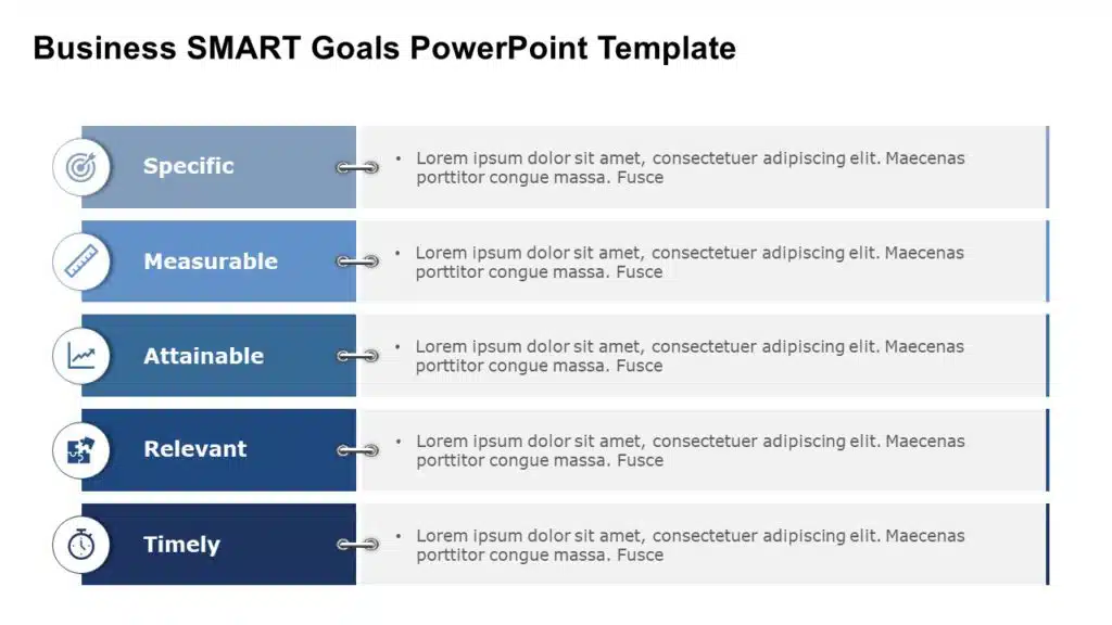 Shows Business SMART Goals PowerPoint Template