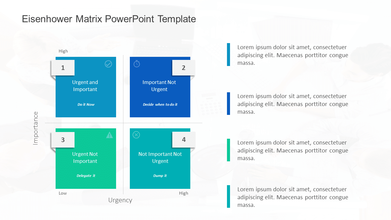 Eisenhower Matrix PowerPoint Template & Google Slides Theme