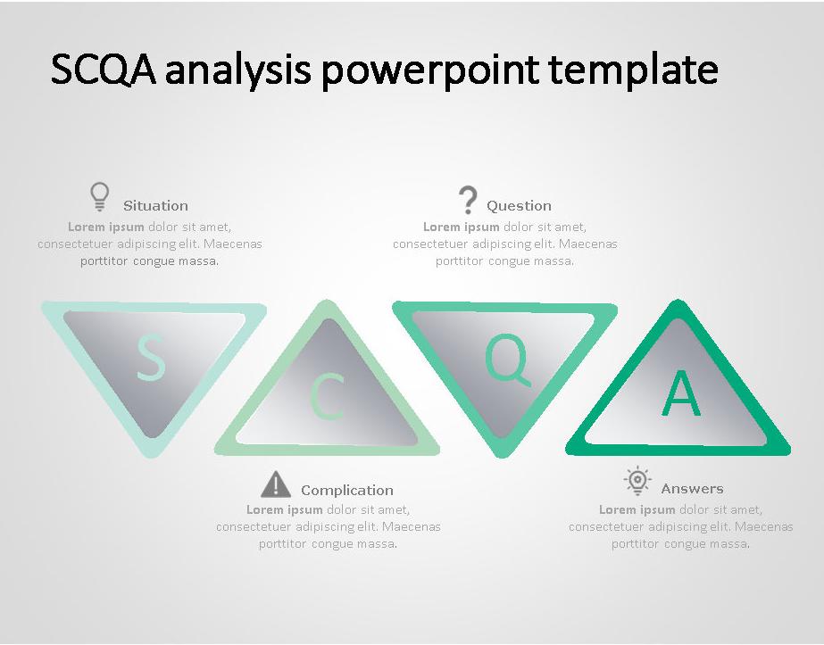 SCQA for business use ,3j PowerPoint Template