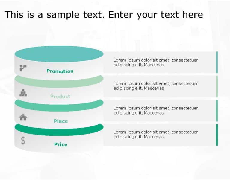 4P Marketing Framework for business use -1d PowerPoint Template & Google Slides Theme