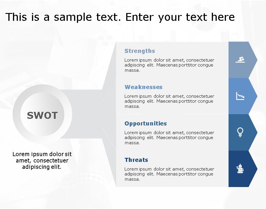 SWOT for business use -2h PowerPoint Template