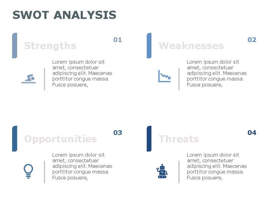 SWOT Analysis 118 PowerPoint Template