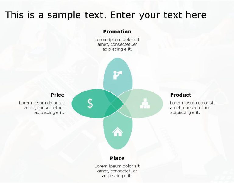 4P Marketing Framework for business use -6d PowerPoint Template & Google Slides Theme