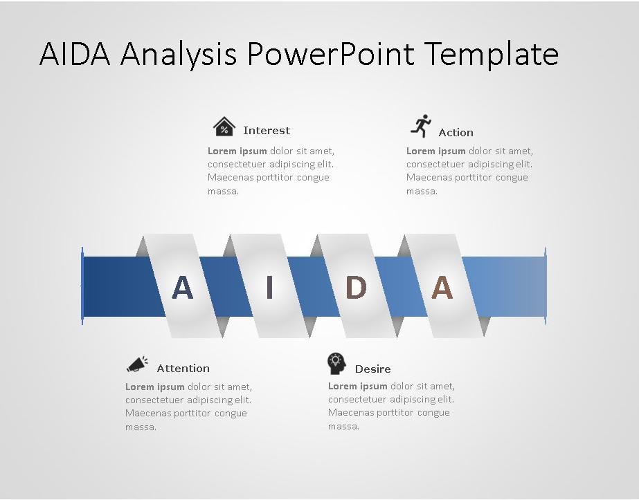 AIDA Marketing Framework for business use ,4k PowerPoint Template
