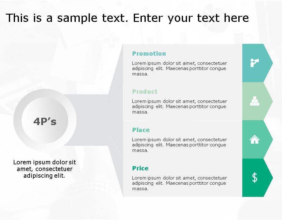 4P Marketing Framework for business use -7d PowerPoint Template