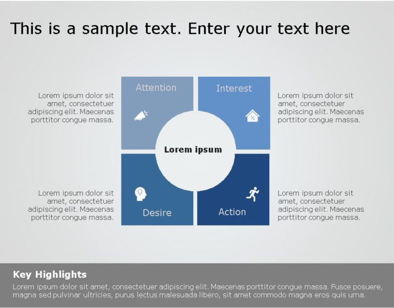 AIDA Marketing Framework for business use ,7k PowerPoint Template & Google Slides Theme