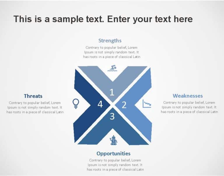 SWOT for business use -9h PowerPoint Template