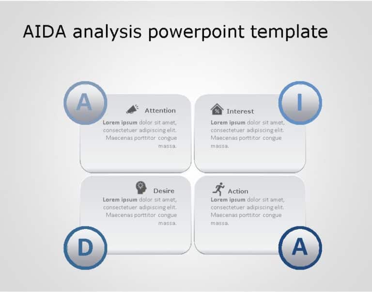 AIDA Marketing Framework for business use ,10k PowerPoint Template