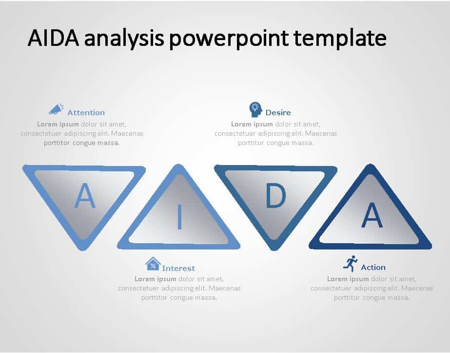 AIDA Marketing Framework for business use ,13k PowerPoint Template