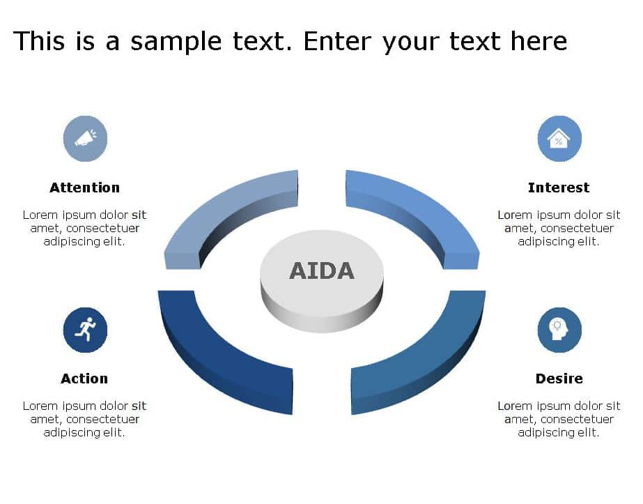 AIDA Marketing Framework for business use ,14k PowerPoint Template