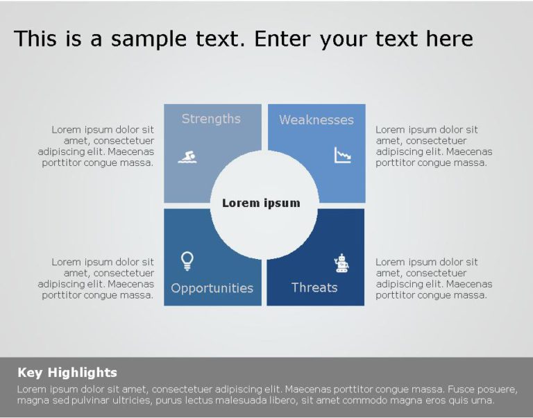 SWOT Analysis 124 PowerPoint Template & Google Slides Theme