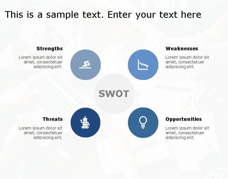 SWOT Analysis 133 PowerPoint Template & Google Slides Theme
