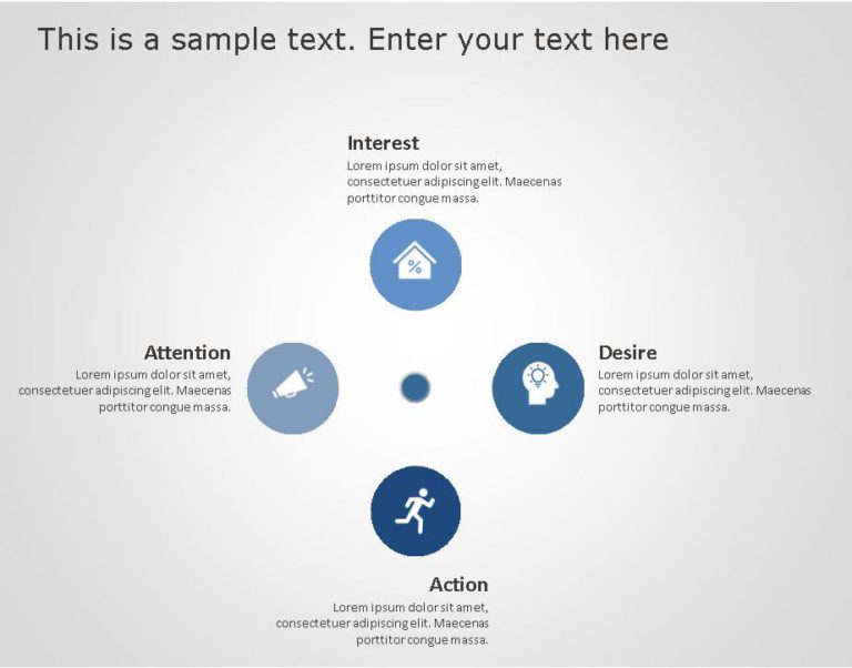 AIDA Marketing Framework for business use ,19k PowerPoint Template