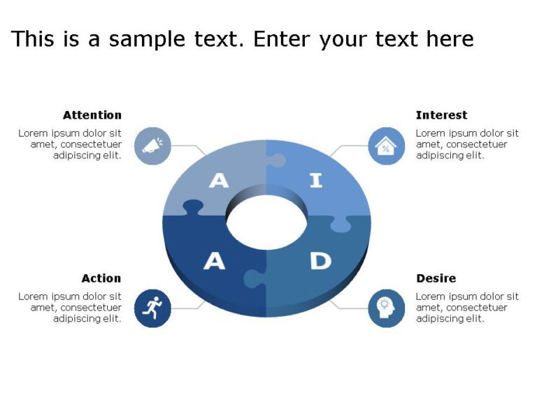 AIDA Marketing Framework for business use ,21k PowerPoint Template & Google Slides Theme
