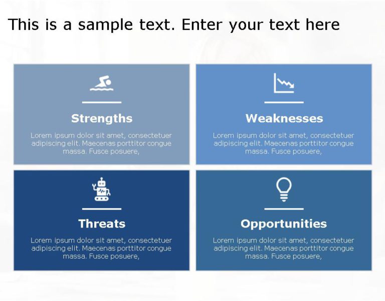 SWOT Analysis 122 PowerPoint Template & Google Slides Theme