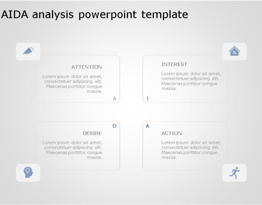 AIDA Marketing Framework for business use ,24k PowerPoint Template