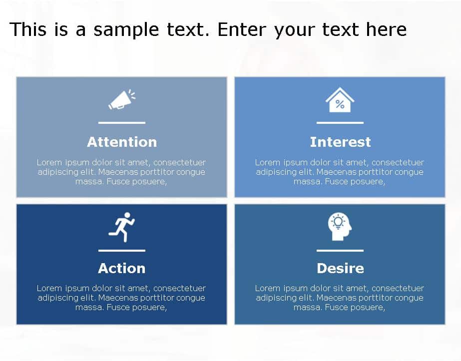 AIDA Marketing Framework for business use ,25k PowerPoint Template & Google Slides Theme
