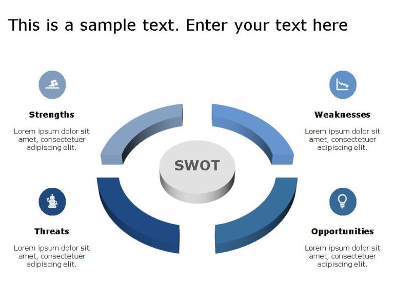 SWOT for business use 33h PowerPoint Template
