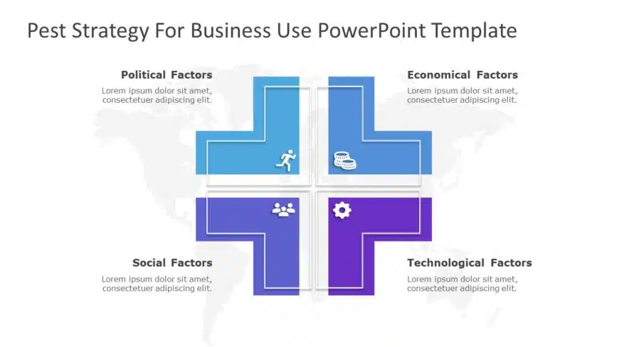 PEST Strategy for business use 22i PowerPoint Template