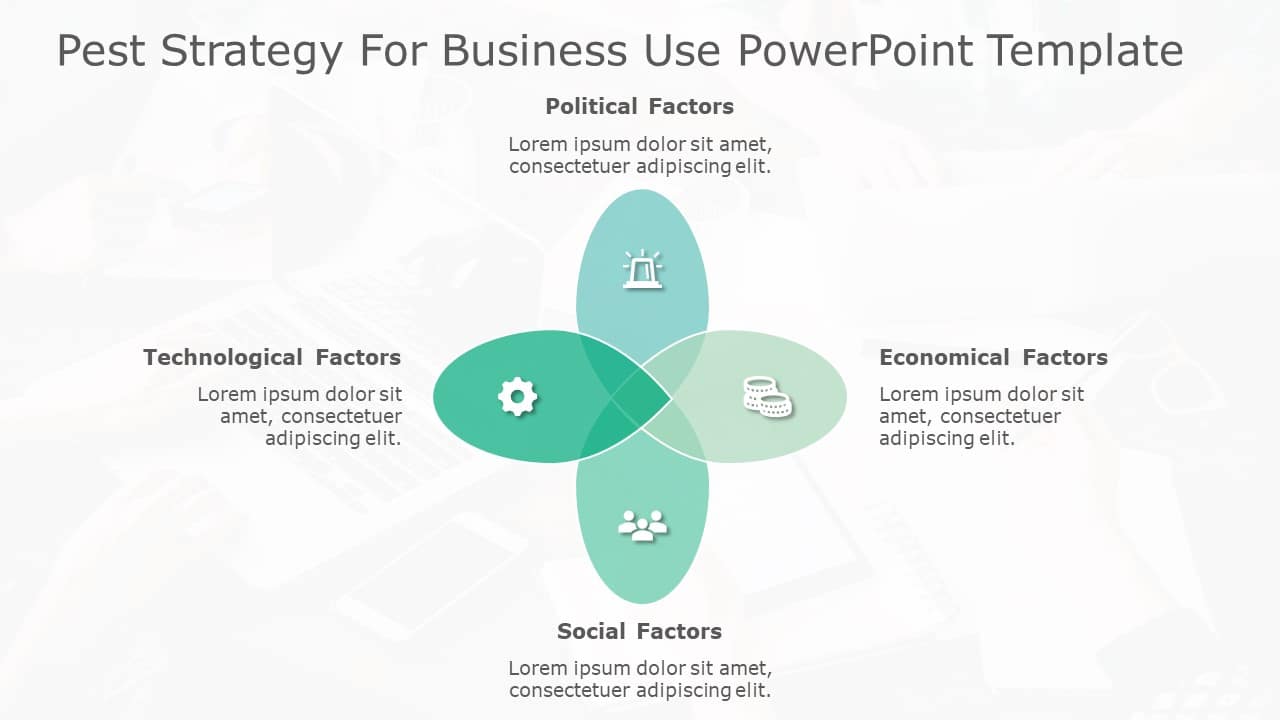 PEST Strategy for business use 25i PowerPoint Template & Google Slides Theme
