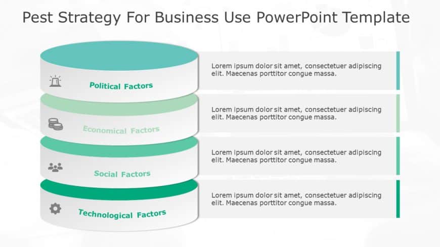PEST Strategy for business use 32i PowerPoint Template