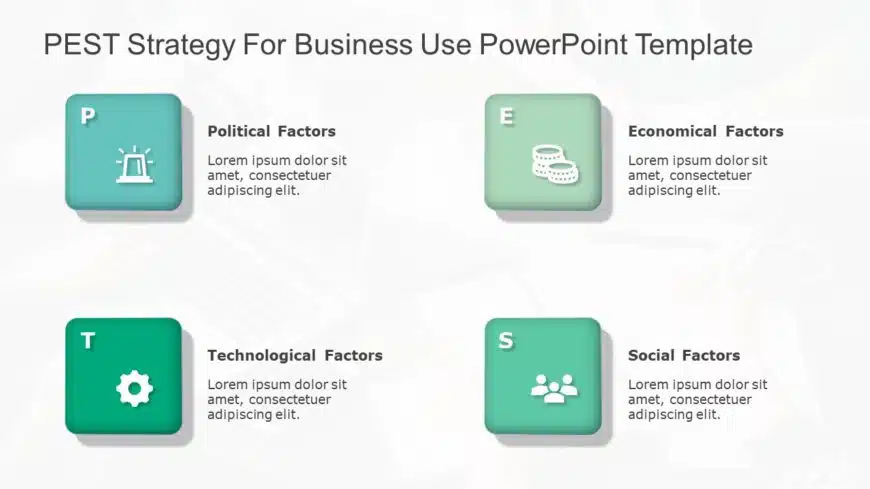 PEST Strategy for business use -3i PowerPoint Template