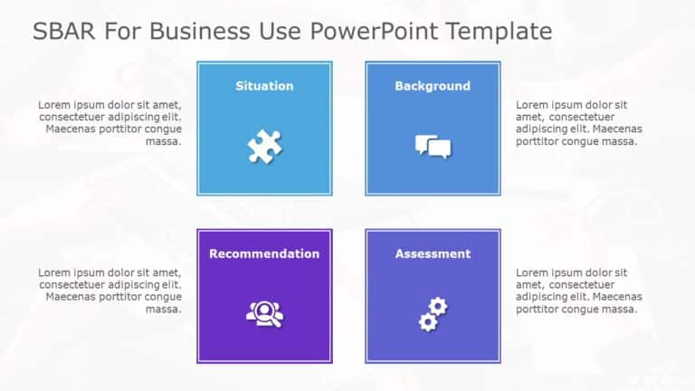 SBAR for business use ,25l PowerPoint Template & Google Slides Theme