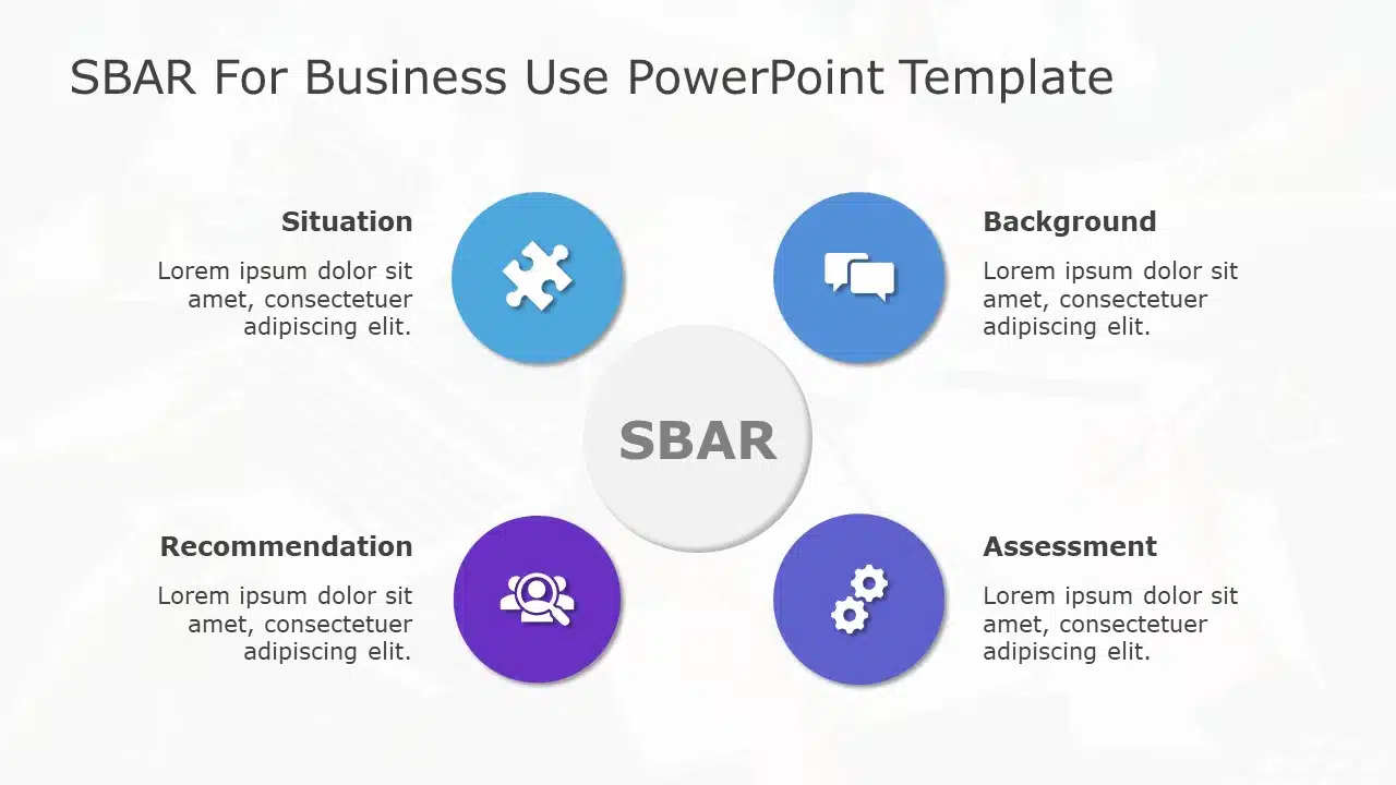 SBAR for business use ,29l PowerPoint Template & Google Slides Theme