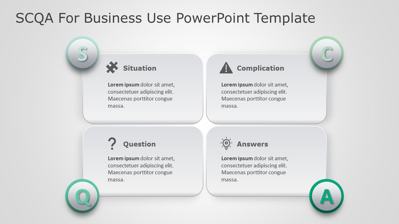 SCQA for business use ,25j PowerPoint Template & Google Slides Theme