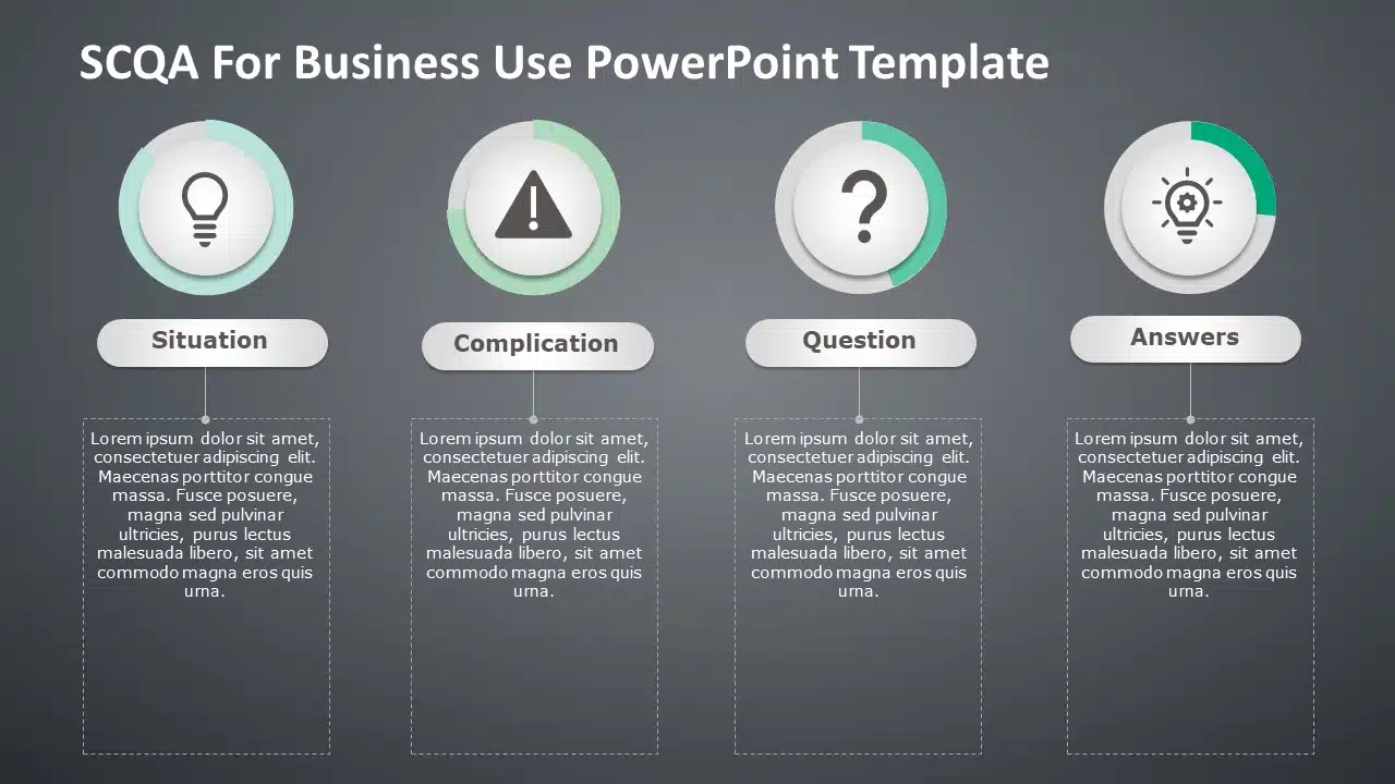 SCQA for business use ,29j PowerPoint Template & Google Slides Theme