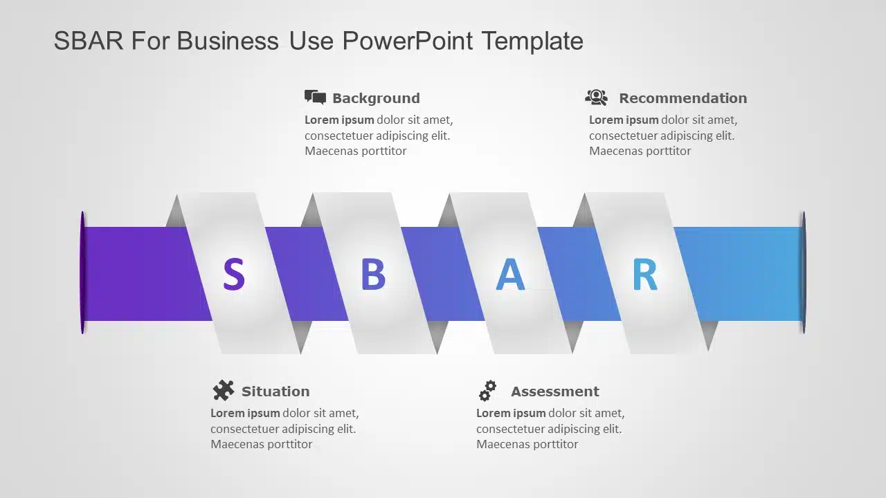 SBAR for business use ,13l PowerPoint Template & Google Slides Theme