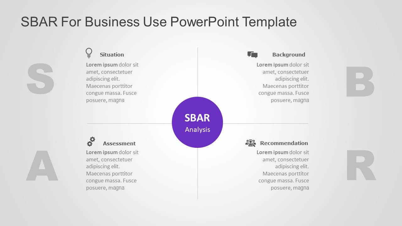 SBAR for business use ,21l PowerPoint Template & Google Slides Theme