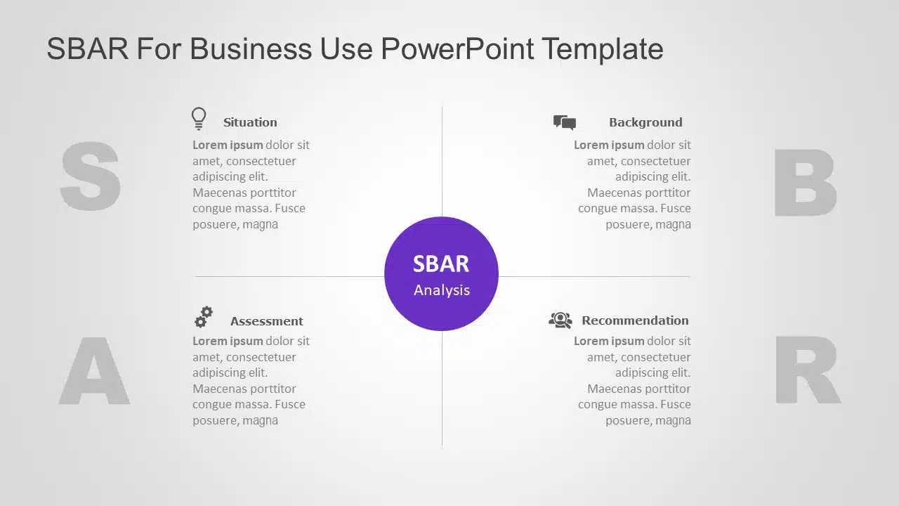 SBAR for business use ,21l PowerPoint Template & Google Slides Theme