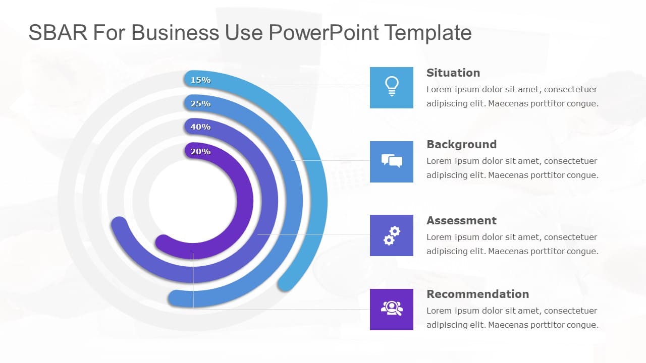 SBAR for business use ,2l PowerPoint Template & Google Slides Theme