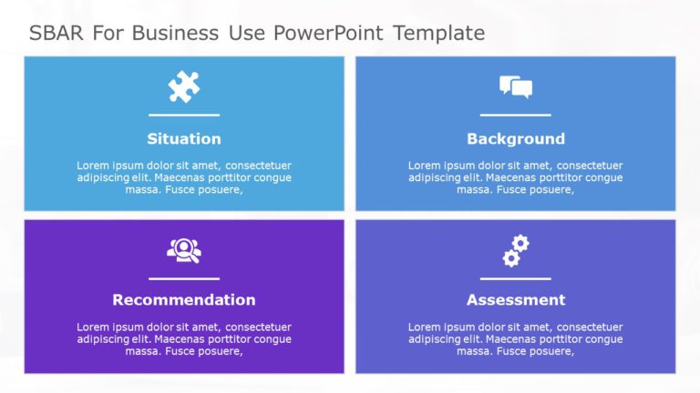 SBAR for business use ,8l PowerPoint Template & Google Slides Theme