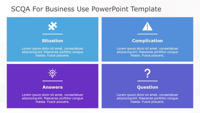 SCQA for business use ,15j PowerPoint Template & Google Slides Theme
