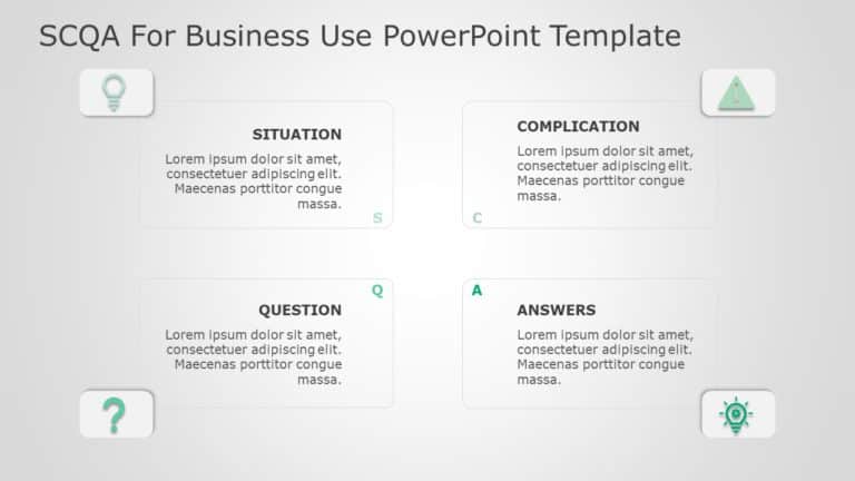 SCQA for business use ,19j PowerPoint Template & Google Slides Theme