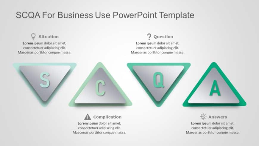 SCQA for business use ,3j PowerPoint Template