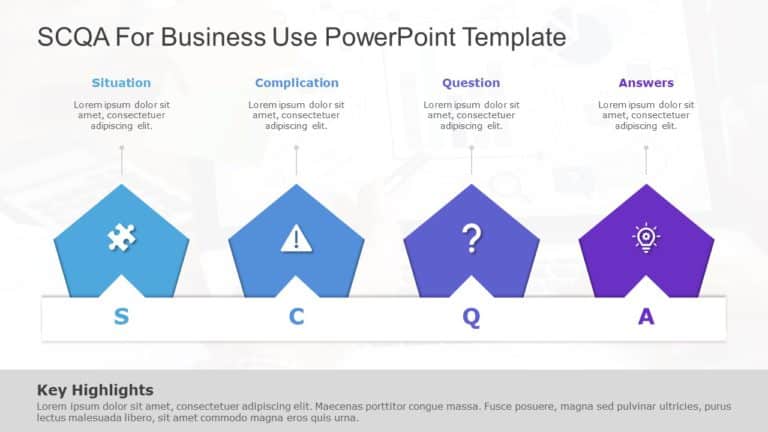 SCQA for business use ,4j PowerPoint Template & Google Slides Theme
