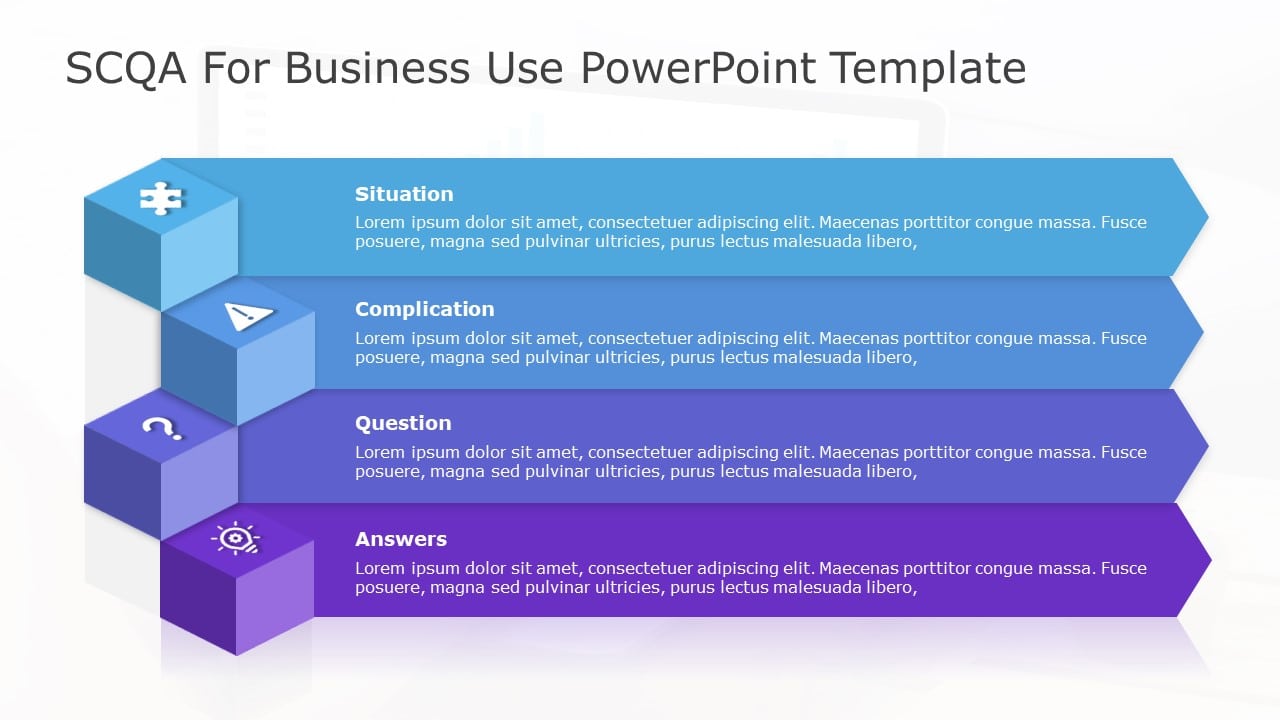 SCQA for business use ,6j PowerPoint Template & Google Slides Theme