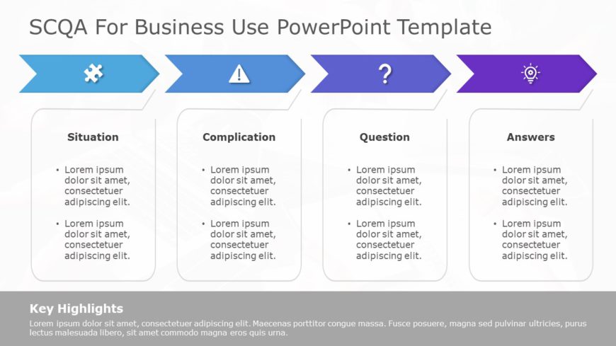 SCQA for business use ,7j PowerPoint Template