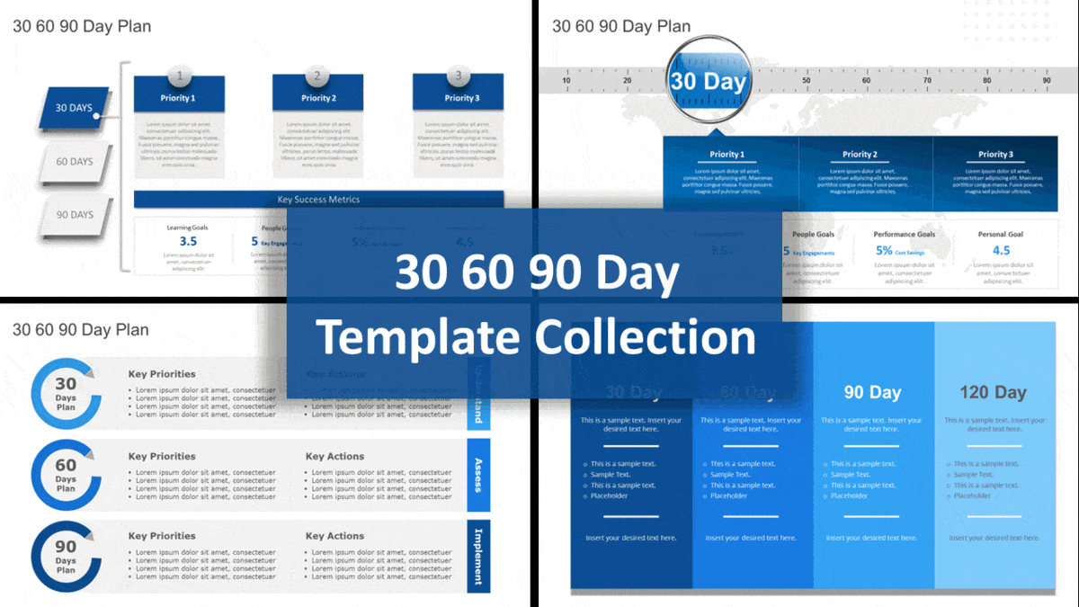 30 60 90 day plan collection