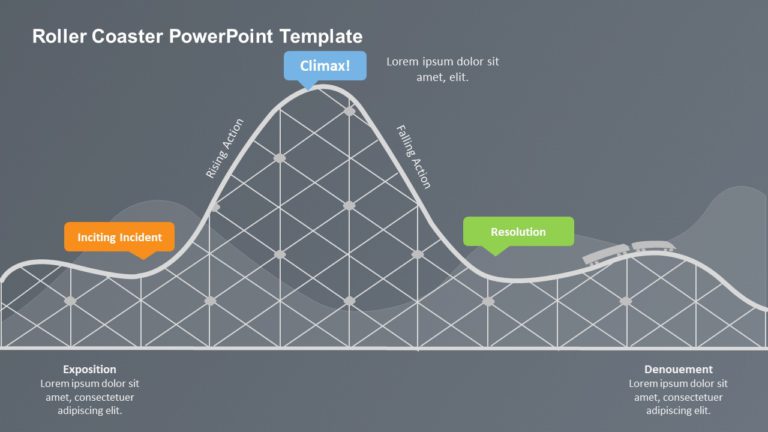 Roller Coaster PowerPoint Template & Google Slides Theme