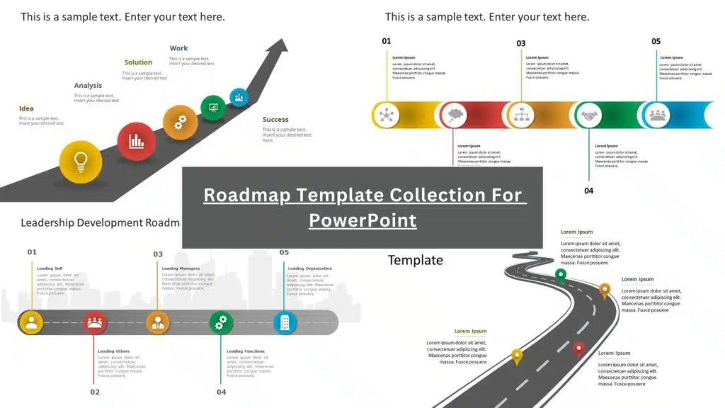 Different types of roadmaps highlighted in our Roadmap Template Collection For PowerPoint