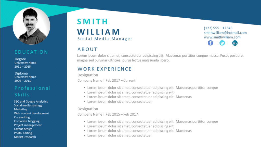 Resume PowerPoint Template