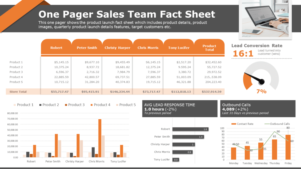 One Page Fact Sheet Template